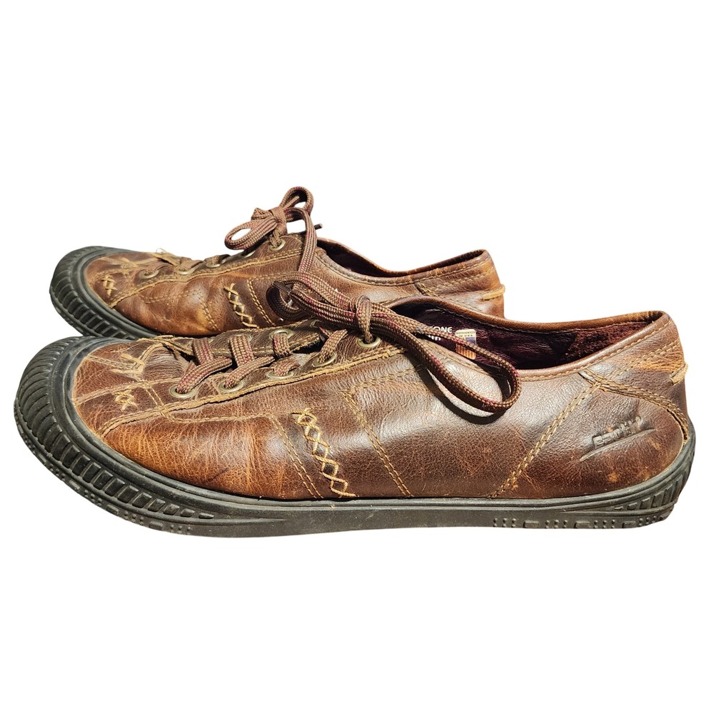 Earth Kalso Sandstone Nolita Brown Leather Heel Sneakers Mens 10B